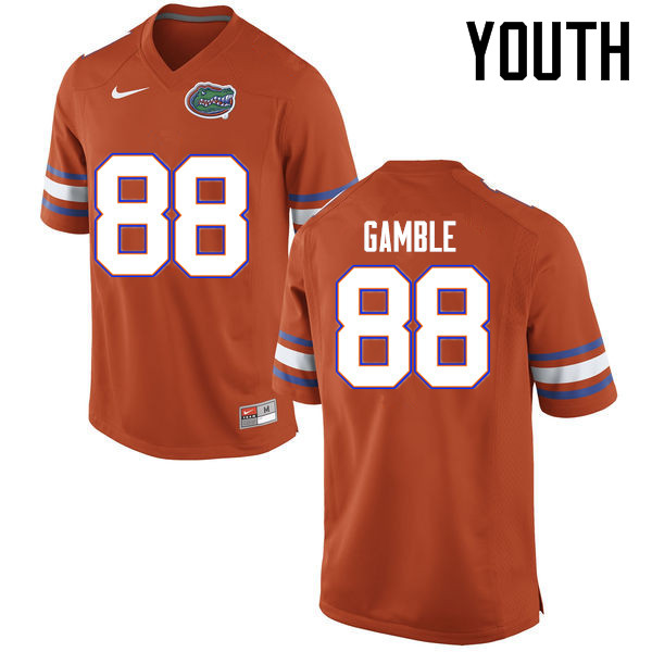 Youth Florida Gators #88 Kemore Gamble College Football Jerseys Sale-Orange - Click Image to Close